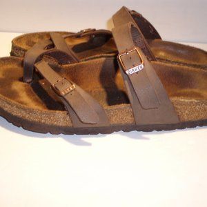 Birkenstock Mayeri Brown Leather Sandals-Sz. 9-9.5